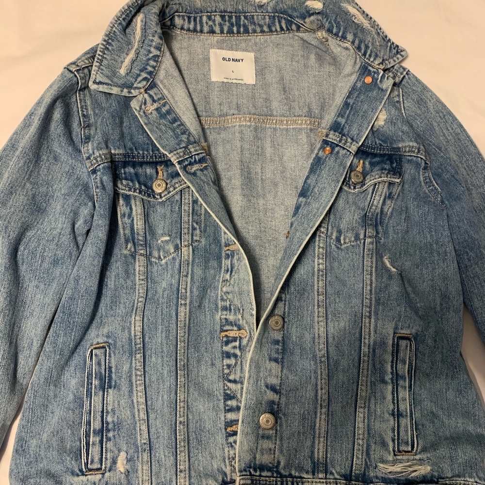 Old Navy Distressed Boyfriend Jean Jacket